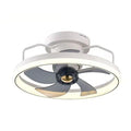 Modern ceiling fan light with white blades and integrated lighting fixture