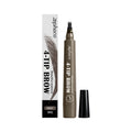 Four-fork waterproof eyebrow pencil in five colour shades black, dark brown, grey, light brown, reddish brown