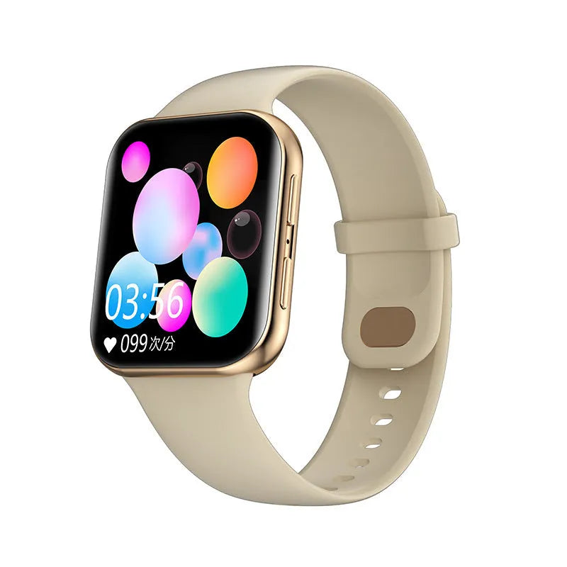 ck68 body temperature Bluetooth smart watch with 1.54-inch screen, aluminium alloy shell and silicone strap, black colour