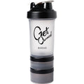 500ml plastic shake cup with sealed leak-proof lid, portable fitness shaker in two style options