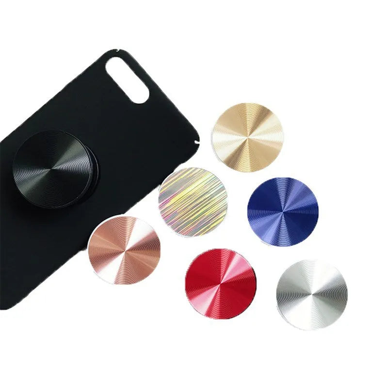Colourful silicone phone ring stand and extension grip for mobile devices in silver colour