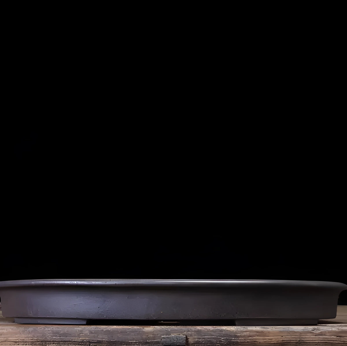 Black clay oval shallow basin, large 53cm and extra-large 64cm purple clay pot for bonsai and succulents