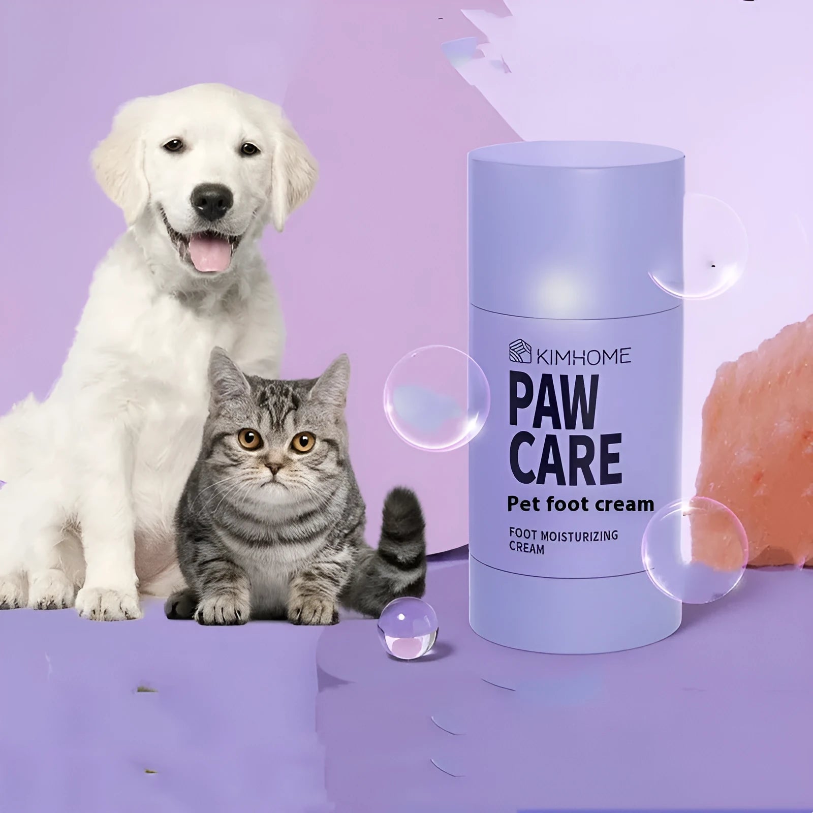 40g pet foot cream container with Brazil palm wax formula for cat and dog claw care
