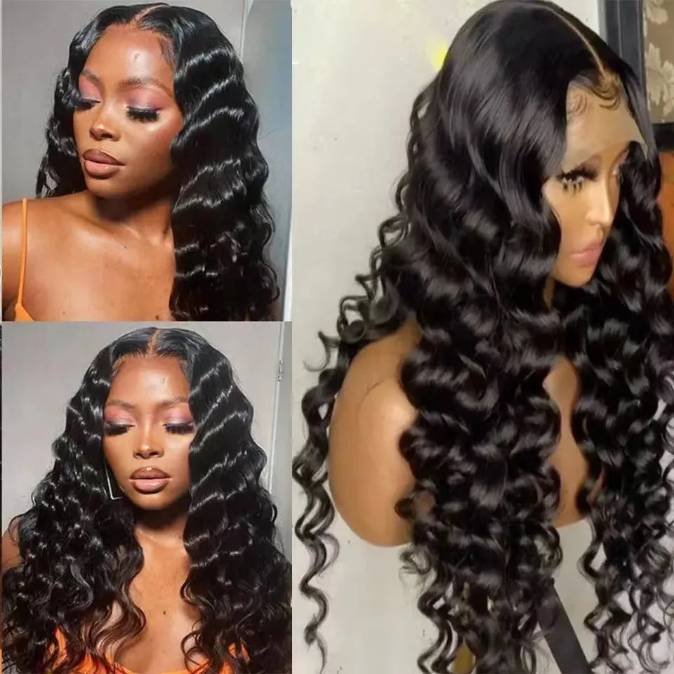 134 lace front wig long curly hair flat side bangs exotic style high temperature fibre