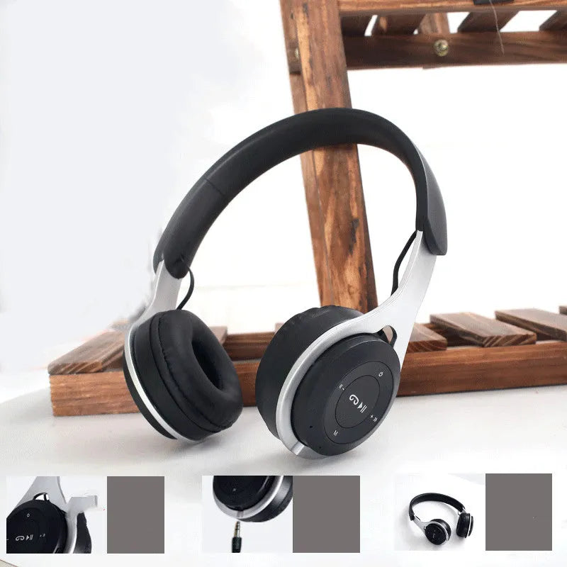 Binaural wireless headset in Black with head-mounted design and Bluetooth 5.0