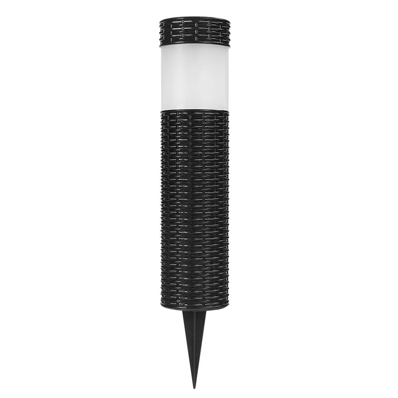 Outdoor waterproof solar garden light with abstract design and simulated flame effect lighting