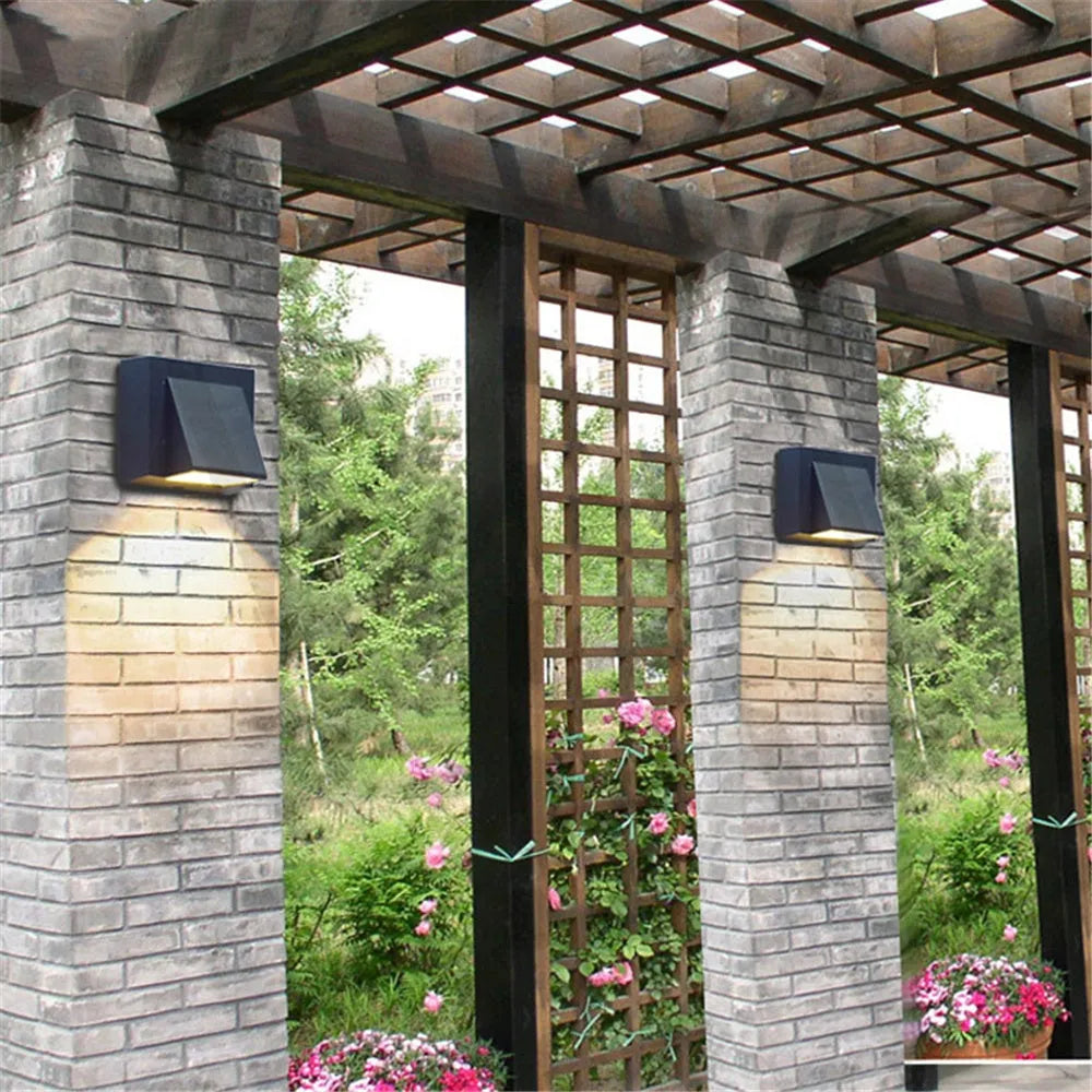 Waterproof LED wall lamp with glass lampshade, 80x80x60mm, 220V, European style