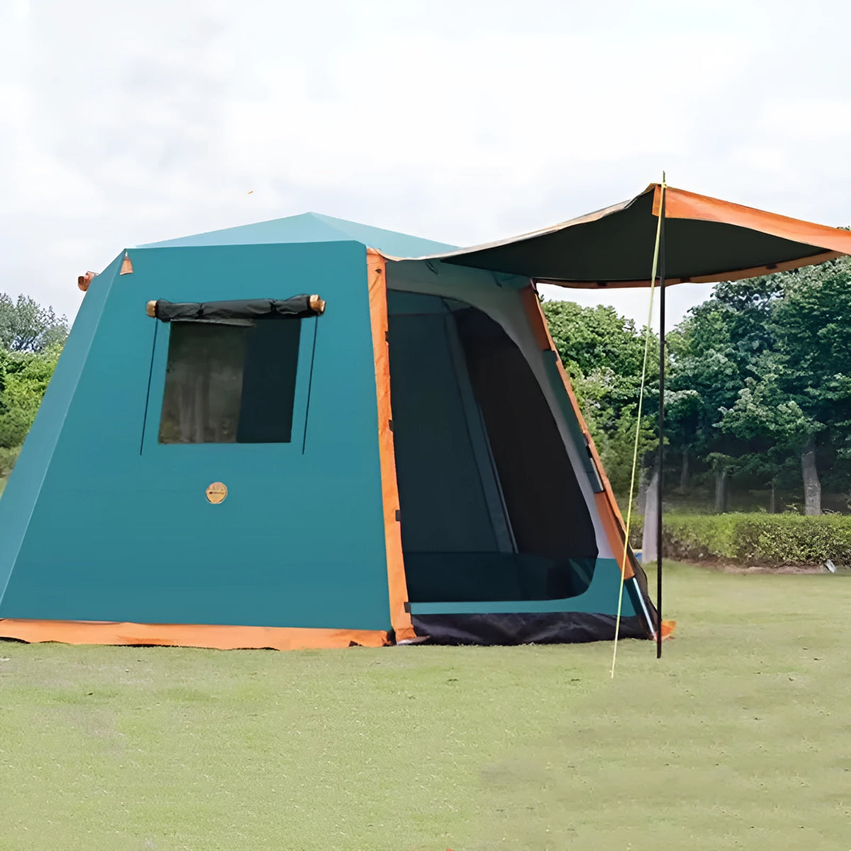 Fully automatic camping tent with all-aluminium hydraulic frame, snow skirt, Oxford cloth, Blue Coffee Green options