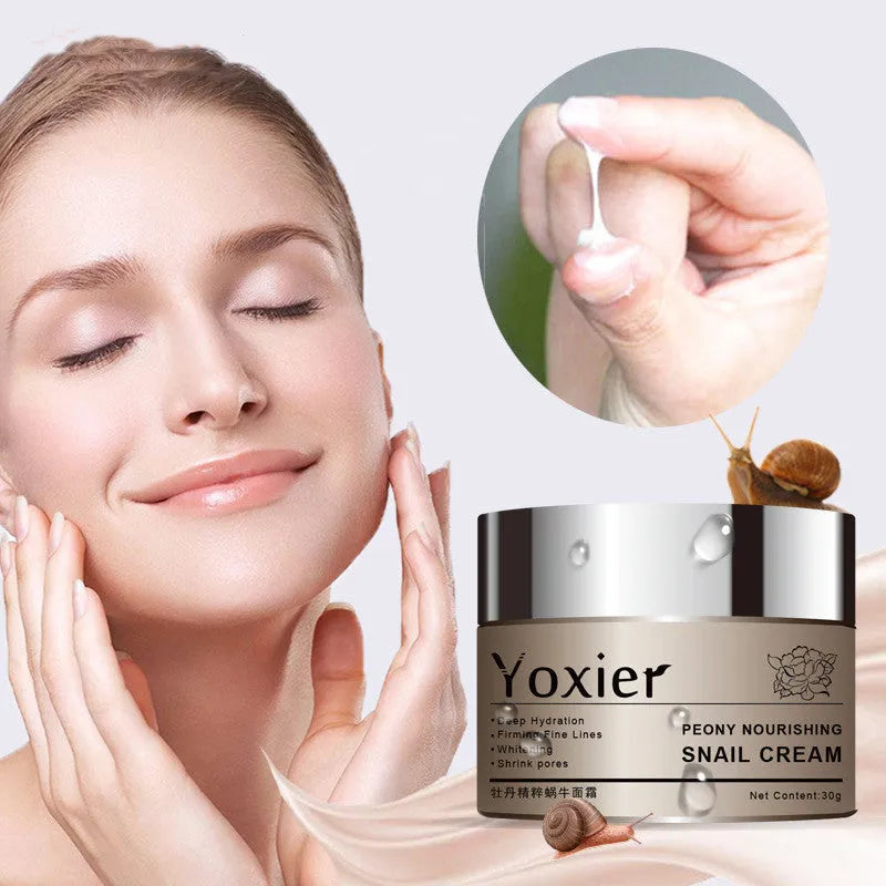30g snail cream face cream with universal skin type suitability and three-year shelf life