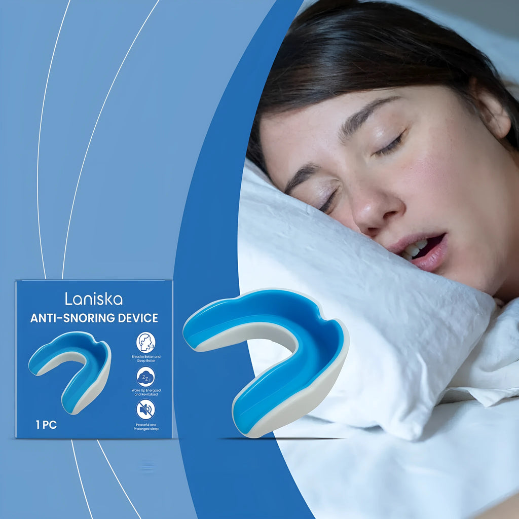 Anti-snoring gentle care device with one-piece design for nighttime sleep comfort