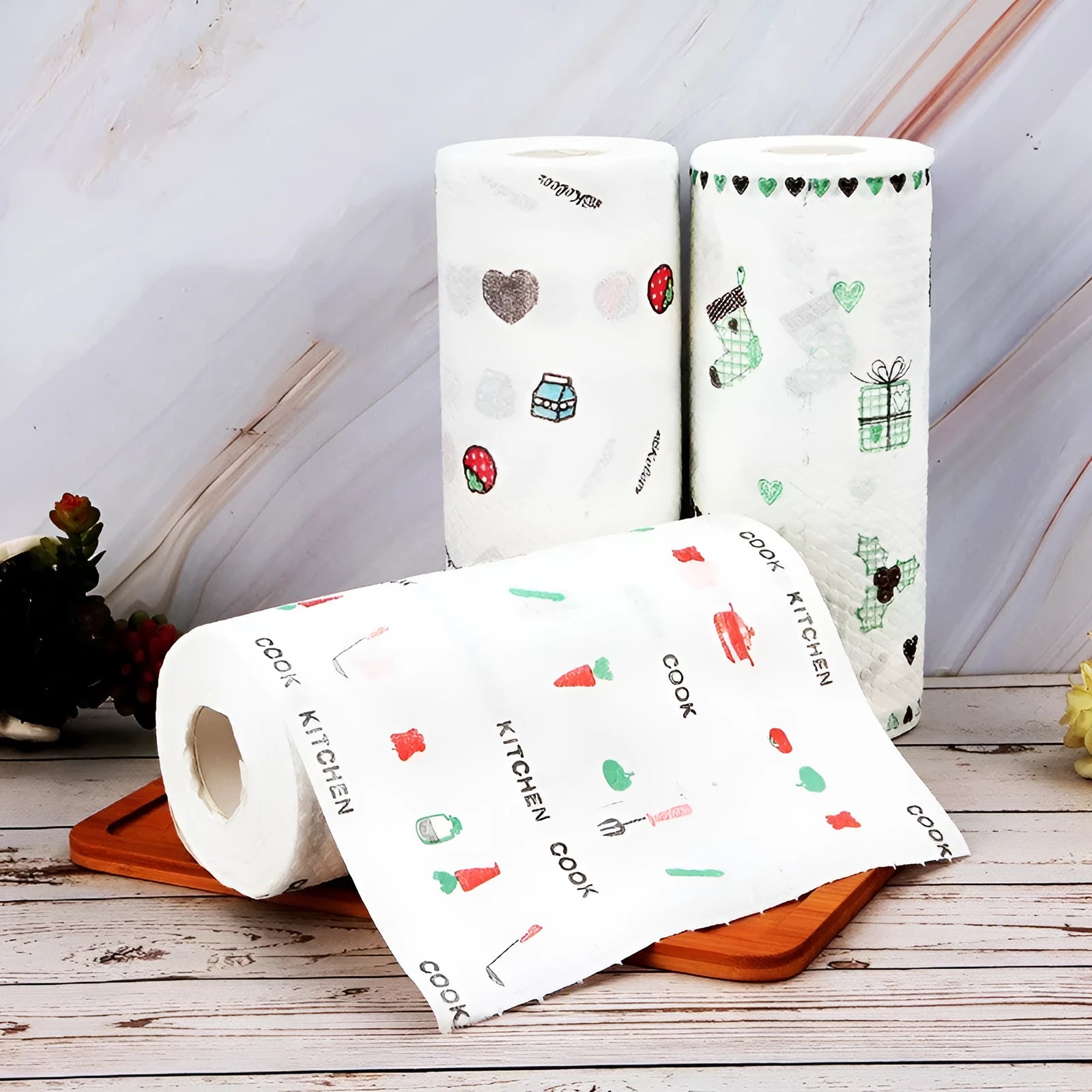 Disposable non-woven rag 23x25cm wood pulp PP fabric roll on surface