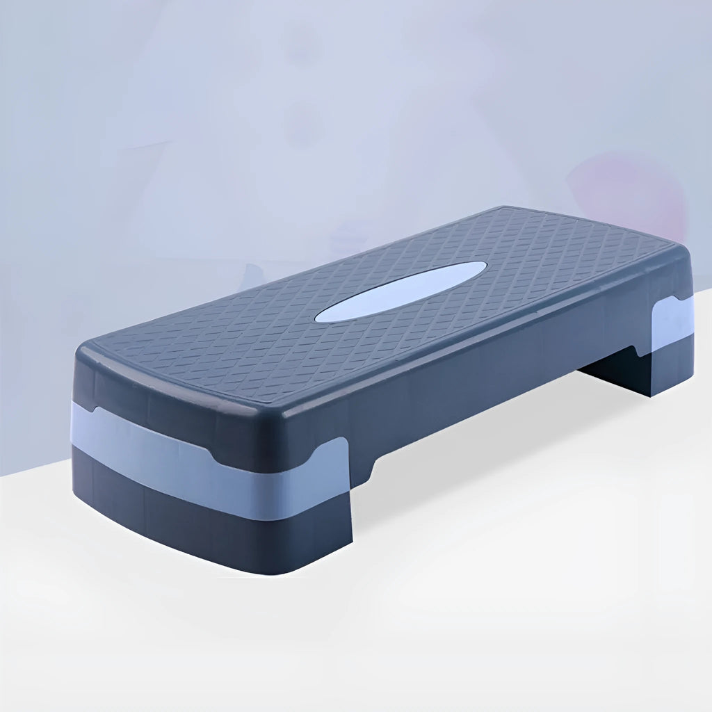 Fit Step aerobic fitness stepper in grey colour showing 68cm length and 15cm height.