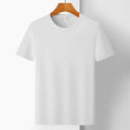 Men's ice silk quick-dry t-shirt in slim fit with short sleeves available in five solid colours