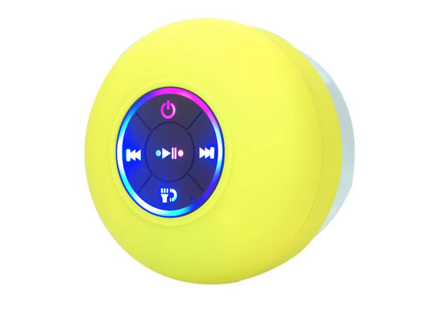 BTS07 large suction cup waterproof Bluetooth speaker with LED light in six colour options.