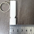 Double hole aluminium alloy whistle in silver and gold colours for outdoor survival signalling