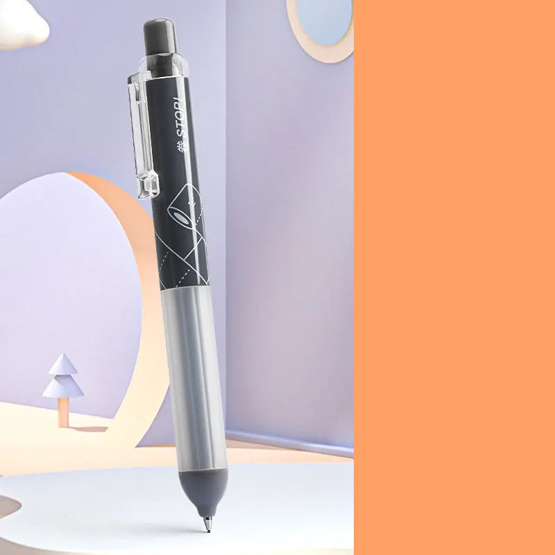 Black and white 0.5mm automatic pencils with a soft cloud grip on the barrel.