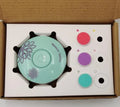 Red baby electric nail polisher with three grinding heads for infant nail care