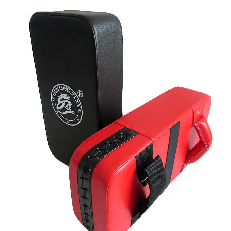 Square red or black PU taekwondo foot target pad for martial arts kick training