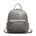 Simple fashion trendy ladies travel backpack in waterproof PU with sandwich pocket, available in multiple colours