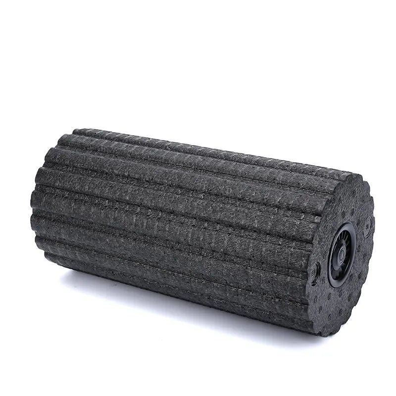 Black 4-speed vibrating massage roller foam for muscle recovery, 800g weight