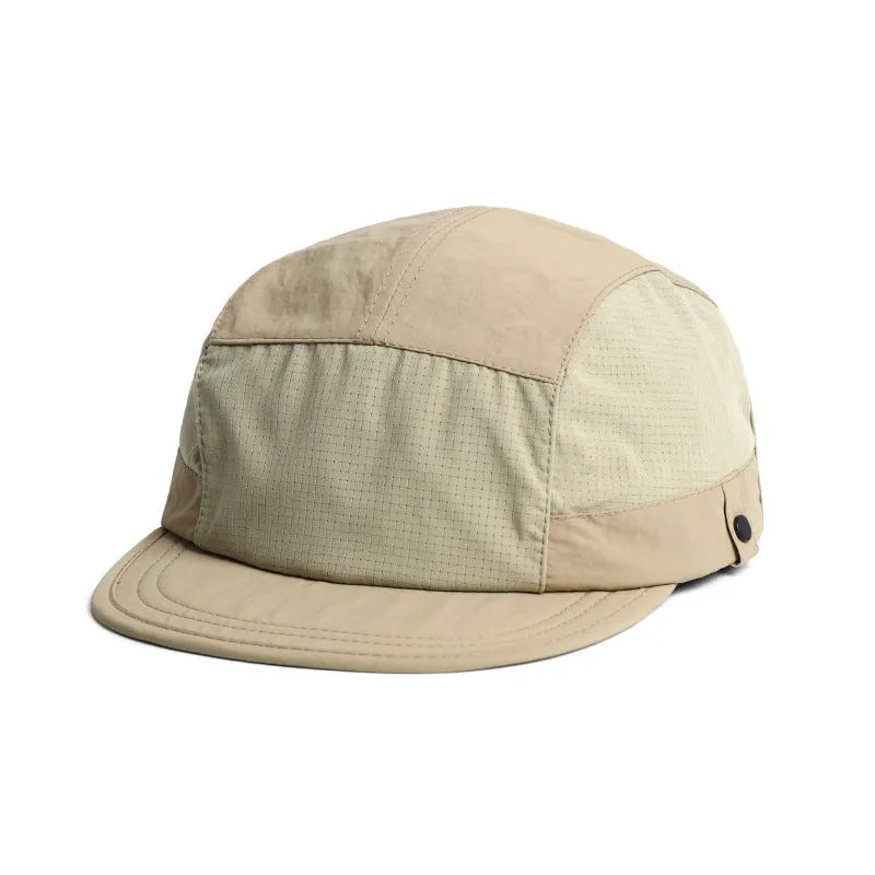 Dome crown sun hat in army green with a soft internal tongue cap for forehead cushioning.