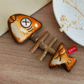 Cat fishbone plush toy in grilled colour, 16.5 x 6.5 cm, soft pet chew toy