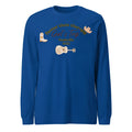 Men's blue loose fit casual sweater with round neck and Japanese Korean styling