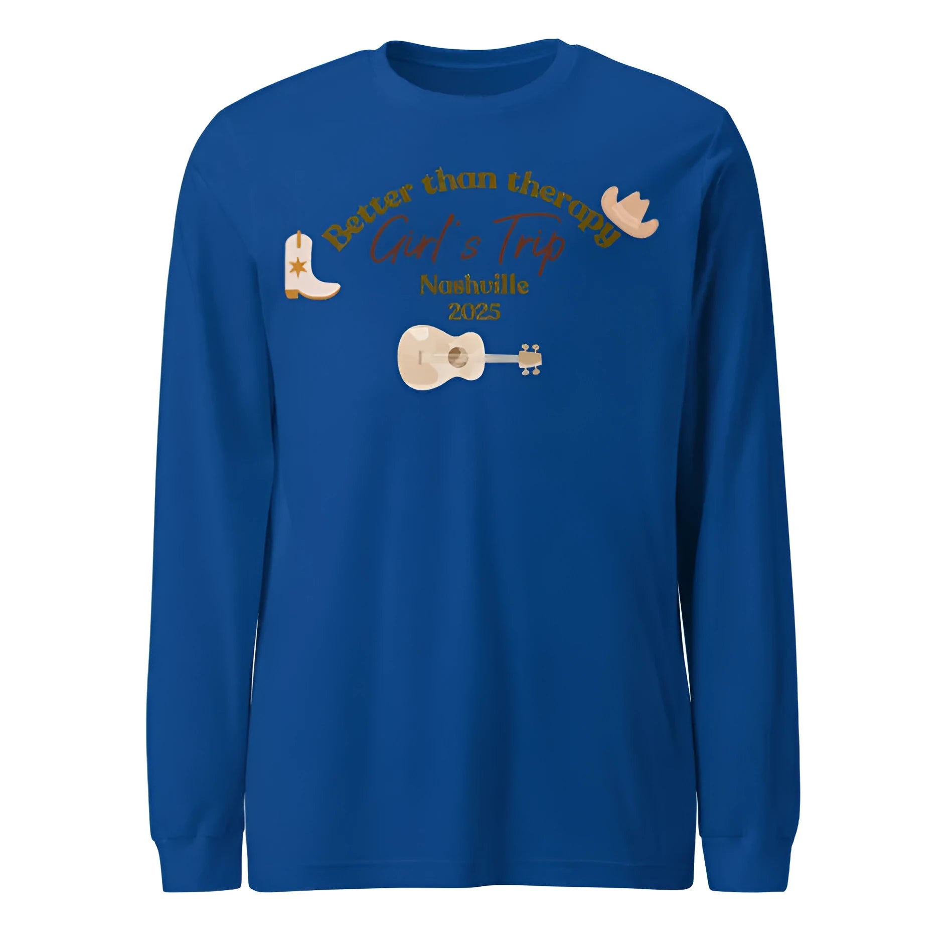 Men's blue loose fit casual sweater with round neck and Japanese Korean styling