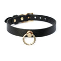 Black genuine cowhide dog collar with matching drag lead and chain attachment