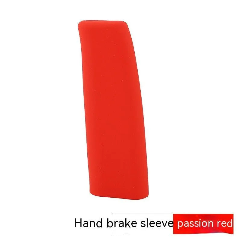 Silicone handbrake sleeve for cars in black, grey, beige, red and blue colours