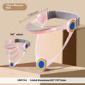 Adjustable neck brace cervical support in transparent, blue, and pink colours for adult and children users