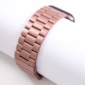 Metal stainless steel watch strap in business style with silver finish and adjustable links