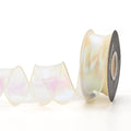 Roll of 4cm wide colourful mesh fishtail yarn ribbon for floral DIY and crafts