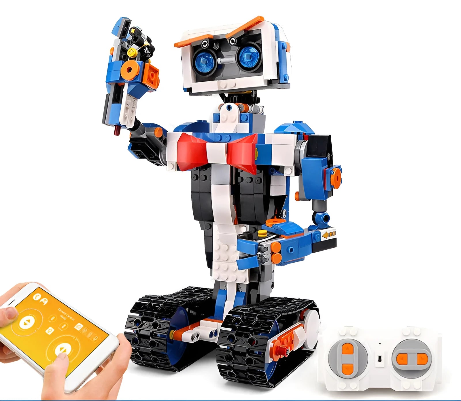 Puzzle plug-in assembly building blocks STEM toy with 400-800 ABS plastic pieces and USB battery power in colour box packaging