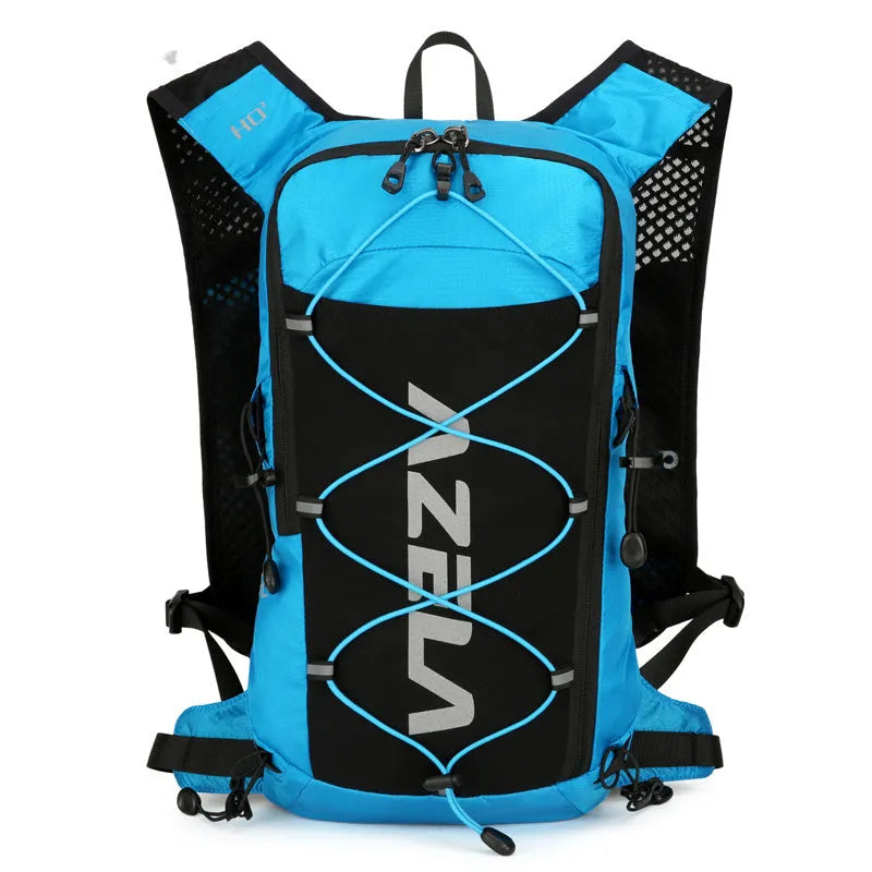 Lightweight hiking backpack for women, small off-road running backpack in black, front view