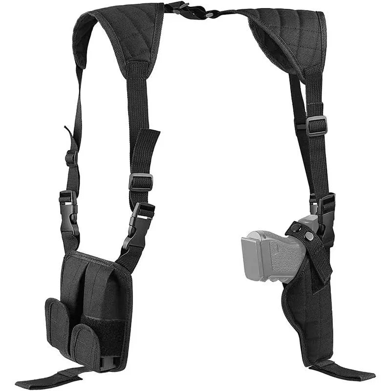 Black underarm shoulder holster bag in Oxford cloth with nylon clip for outdoor sports