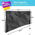 Grey waterproof drawstring cover for an outdoor electric vehicle charging unit.