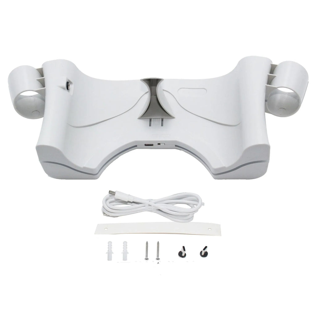 Milky white ABS wall-mounted quick charging set for Oculus Quest2 handle accessories with screw packing box
