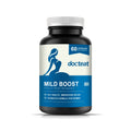 Bottle of 60 dietary supplement capsules containing probiotic blend, turmeric, moringa, and black pepper extract.