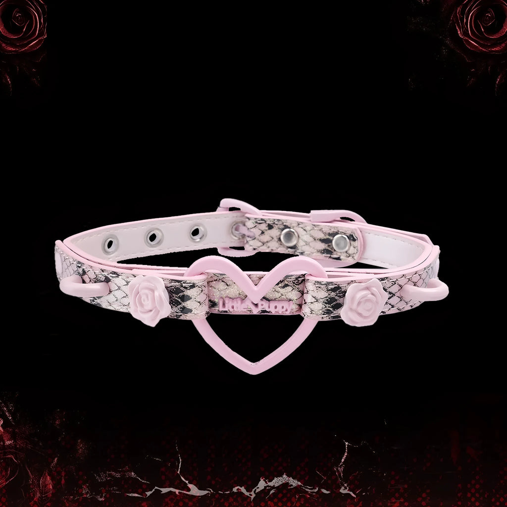 Cute PU geometric collar with alloy pendant and matching hand-holding rope