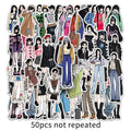 50 hand-painted cartoon graffiti stickers from Original Series on a sheet