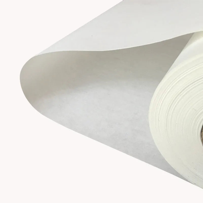 Roll of microjet printable coated rice paper with half-cooked xuan finish, 50m length, for art reproduction and decorative painting