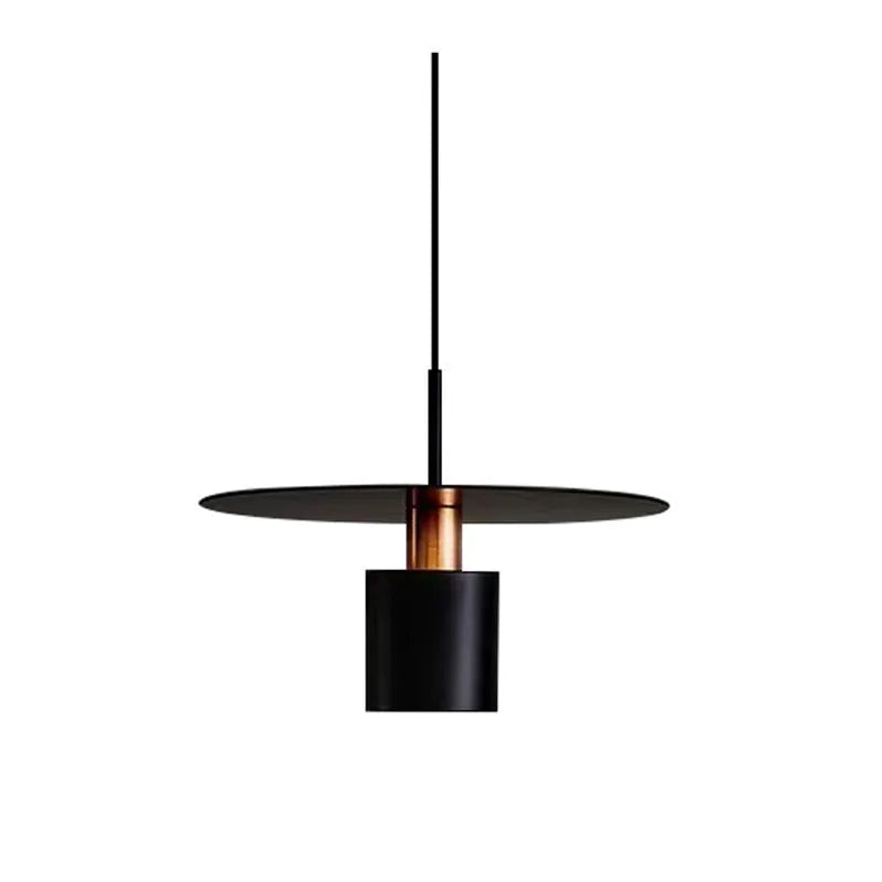 Modern minimalist small droplight chandelier in black 30cm diameter for bedroom or study
