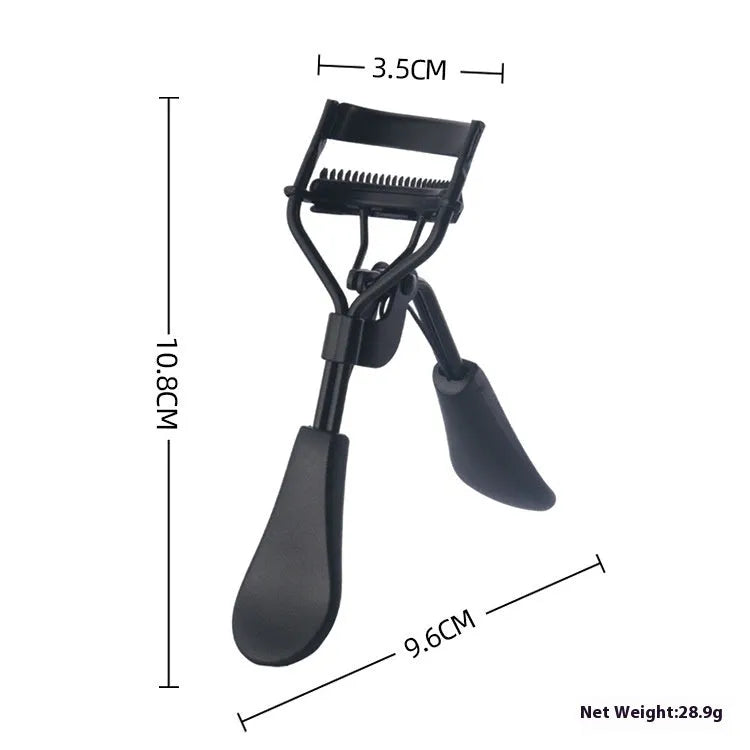 A4 manual eyelash curler with ribbon comb in choice of six colours including black, pink and purple