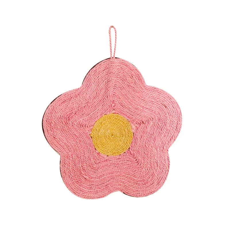 Sisal fibre cat scratching board in one of six animal-themed colour designs