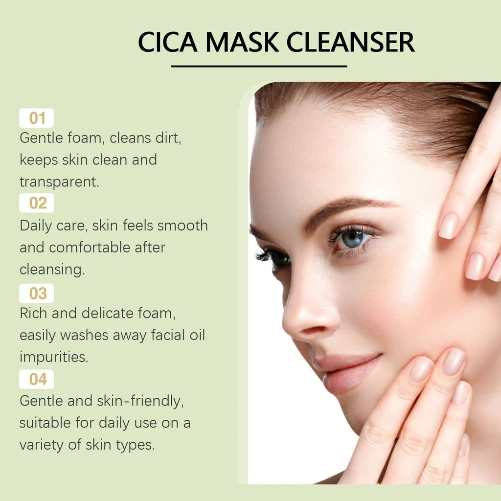 120g tube of Centella Asiatica Soothing Facial Cleanser with gel cream texture.