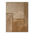 Large abstract handmade brown texture medieval style oil painting on canvas wabi-sabi home wall decor