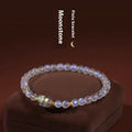 Blue moonstone women's bracelet with animal zodiac modelling in national style design