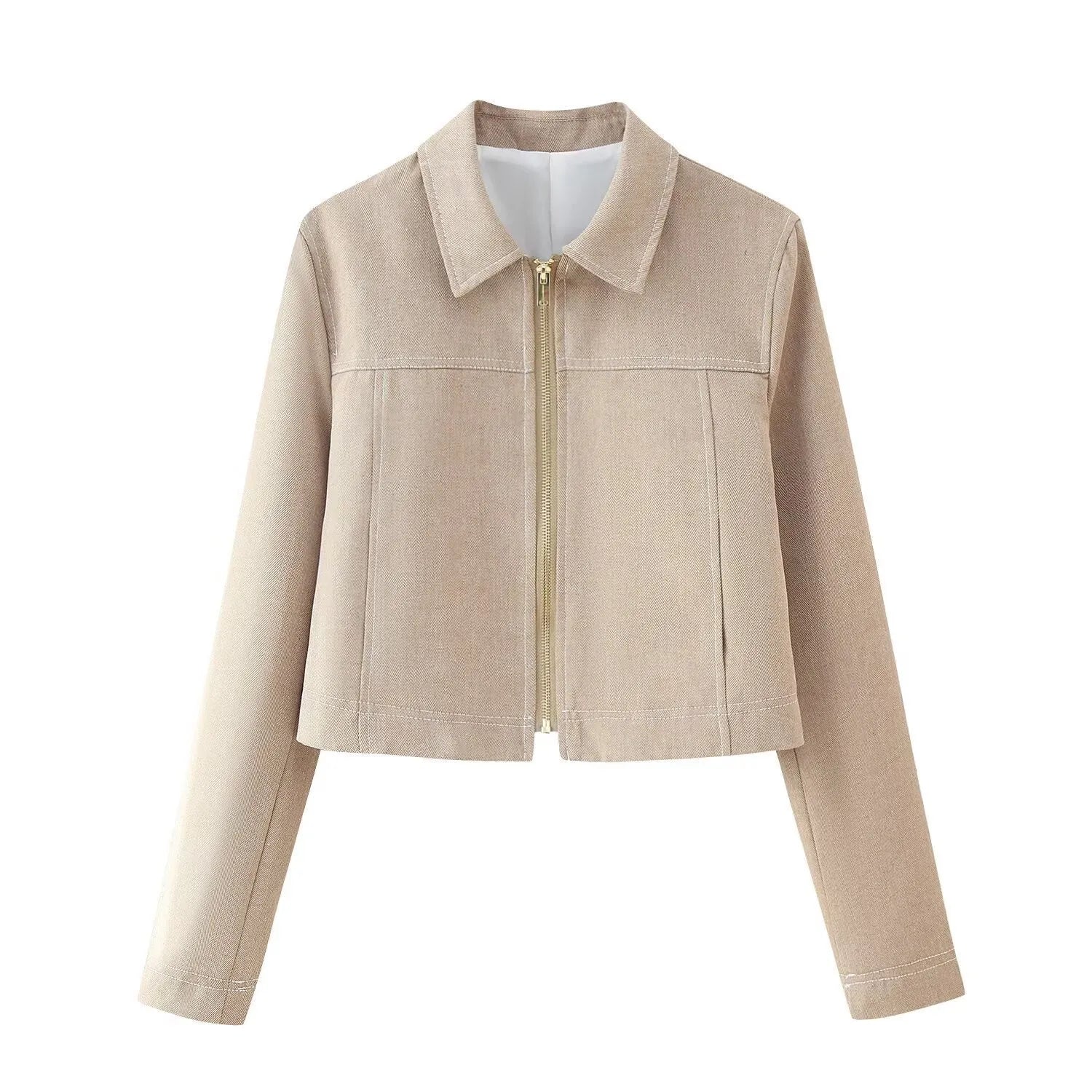 Women's herringbone pattern summer suit with 3D embroidery, jacket and trousers set