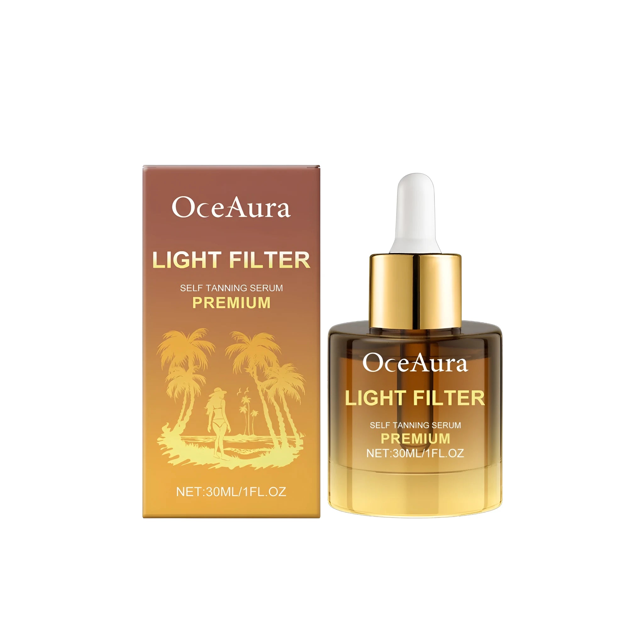 30 ml bottle of Shining Black Skincare Body Liquid, a caramel-coloured moisturising lotion.